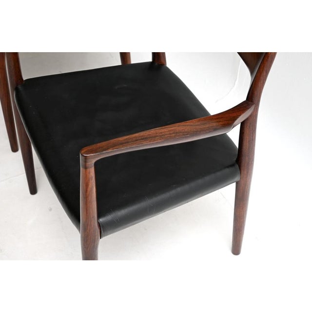 Vintage Danish Model 57 Chairs by Niels Otto Møller, 1960s, Set of 2 For Sale - Image 10 of 11