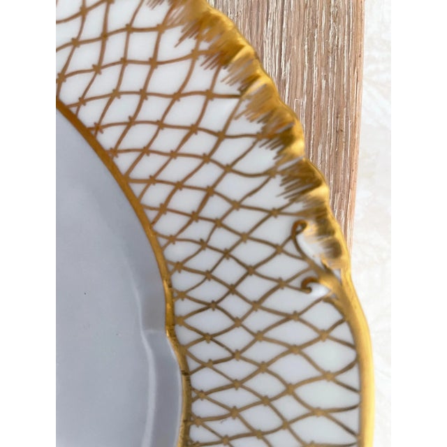 Antique French Limoges Fish Plates- A Set of 2 For Sale In Boston - Image 6 of 10