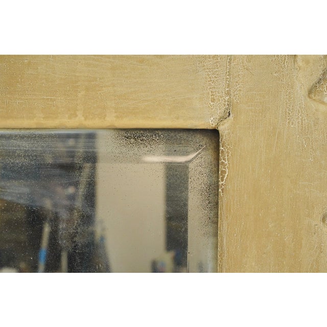 Tan Antique Victorian Beveled Mirror Wood Mantel For Sale - Image 8 of 16