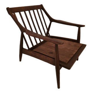 Vintage Mid Century Modern Ole Wanscher Style Lounge Chair For Sale