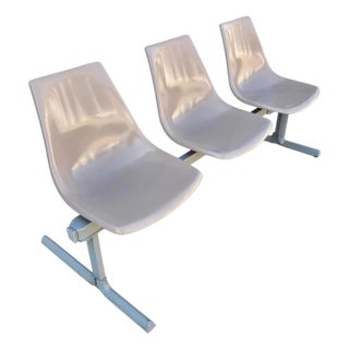 1960s Mid-Century Modern Tandem Three Seat Bench by Krueger For Sale