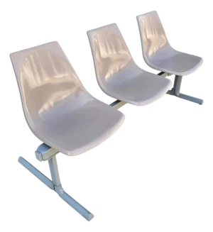 1960s Mid-Century Modern Tandem Three Seat Bench by Krueger