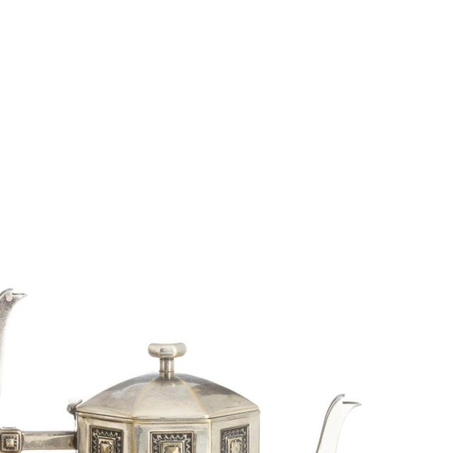 Art Deco Silver Plated Tea Set, Set of 5 For Sale - Image 4 of 6