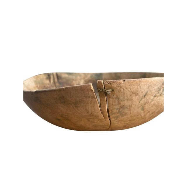 Mid 18th Century Swedish Wabi-Sabi Hand-Carved Birch Bowl, 1750s For Sale - Image 5 of 8