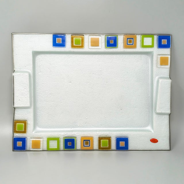 Vintage Italian Astonishing Tray in Murano Glass by Albatros, 1970s For Sale - Image 4 of 10
