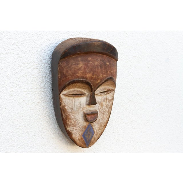 Charming Carved & Painted Kwele Mask For Sale - Image 4 of 11