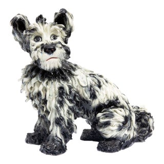 Italian Ceramic Terrier Dog Vintage, 1950s For Sale