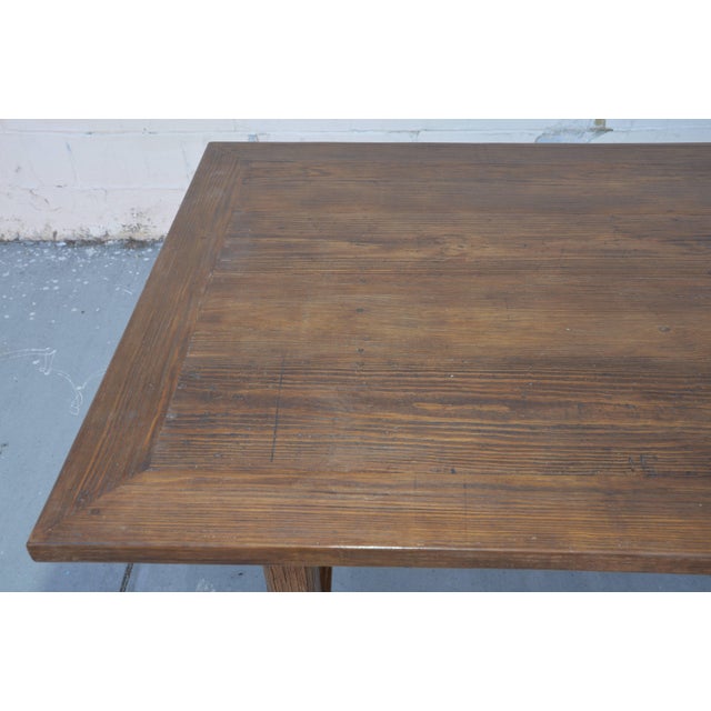 Ken Petersen Custom Farm Table in Reclaimed Heartwood, Built to Order by Petersen Antiques For Sale - Image 4 of 12