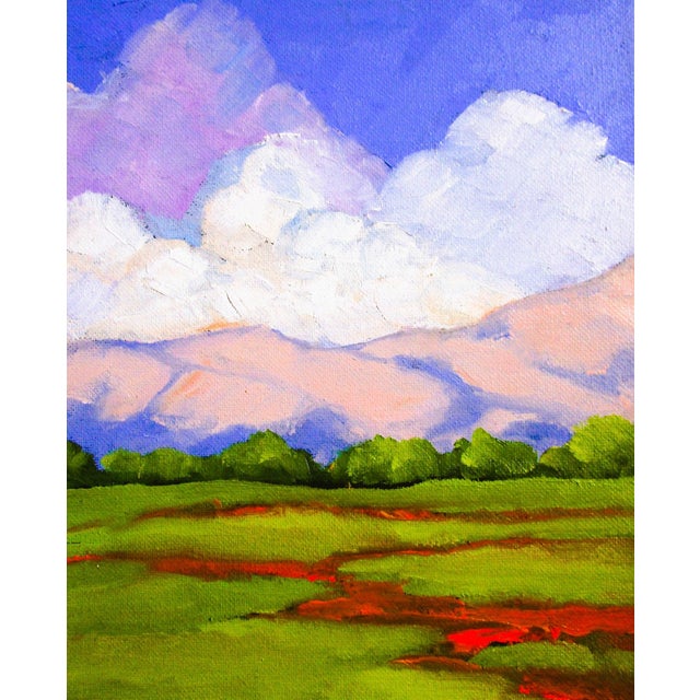 Valley Poppies Art Lynne French Sonoma California landscape oil painting. The signed original painting measures 8x10 on...