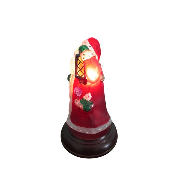 Vintage Old World Christmas Yuletide Santa Lamp 1997 Retired Works For Sale - Image 4 of 11