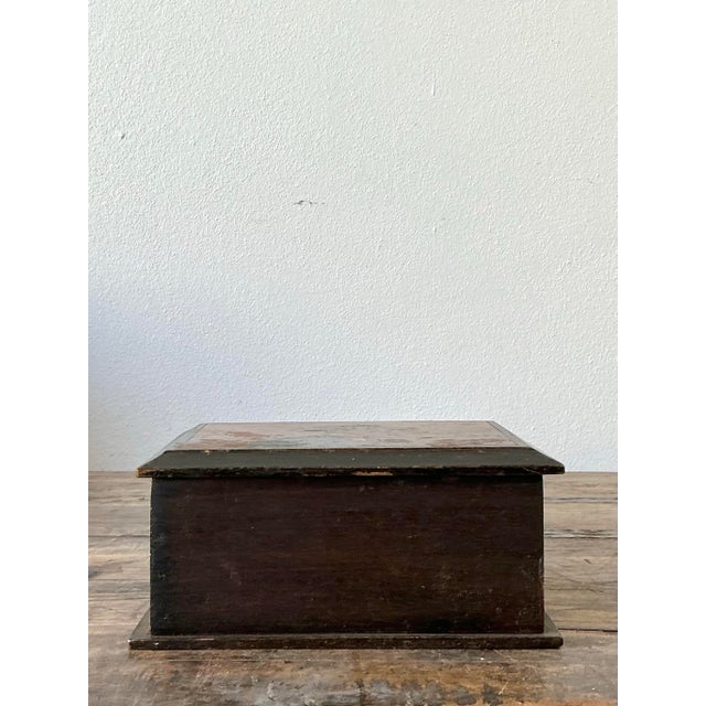 Vintage Hand Painted Cowboy Box For Sale - Image 11 of 12