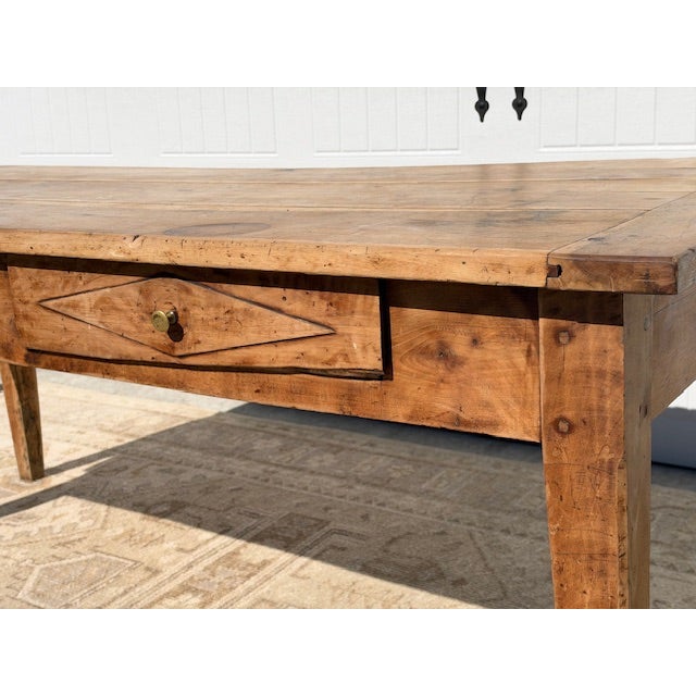 Wood 18th Centry French Provincial Walnut Prep Table With Drawers For Sale - Image 7 of 10