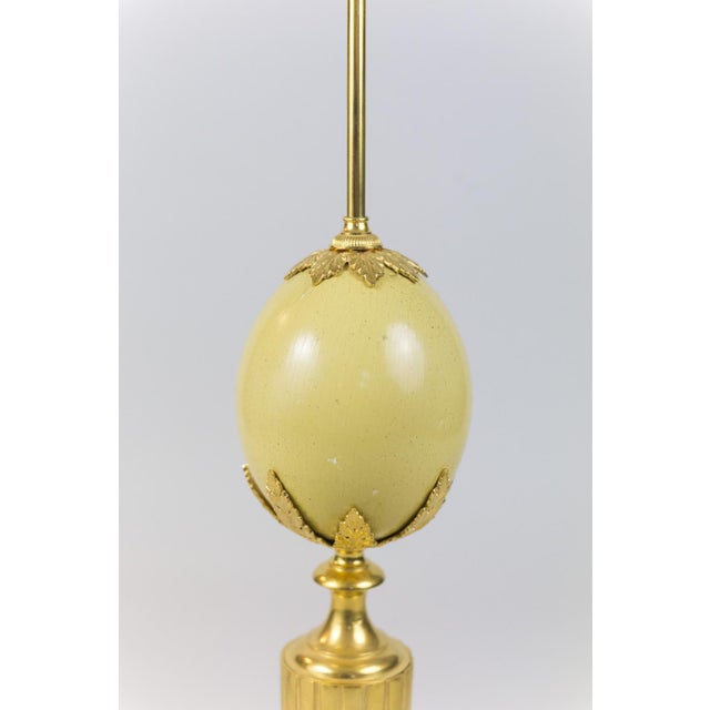 Ostrich Egg Table Lamp Attributed to Maison Charles, 1970s For Sale - Image 6 of 9