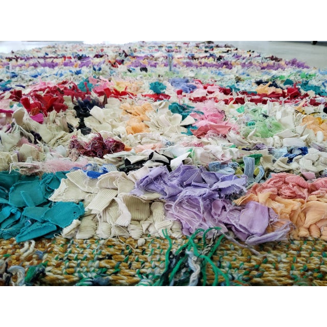 Textile Vintage Multicolored Boucherouite Rug For Sale - Image 7 of 7