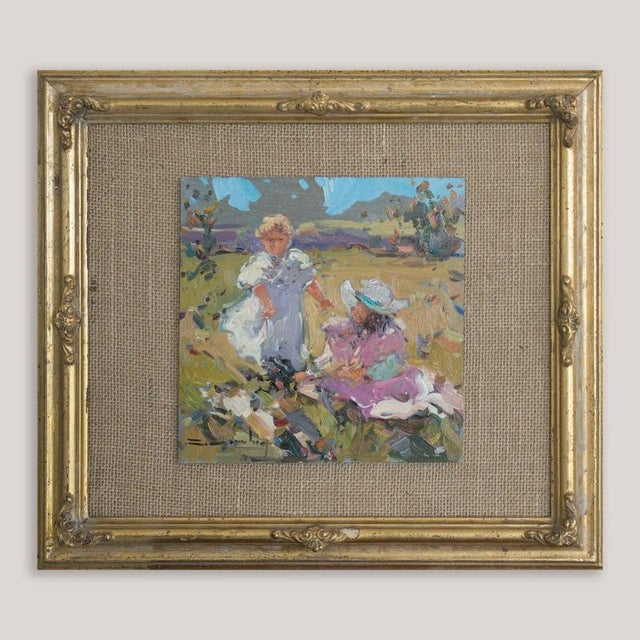 Impressionist Coastal & Countryside, Oil on Board Paintings, Set of 2 For Sale - Image 3 of 11