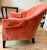 Ethan Allen Custom Ethan Allen Coral Velvet Barrel Lounge Chair With Nailhead Trim For Sale - Image 4 of 10