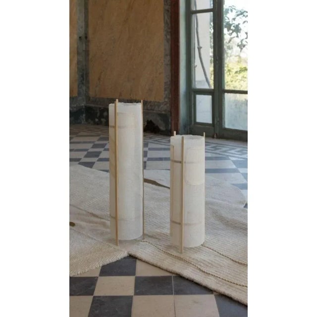 Set of 2 luminion tubular table lamps by mylene niedzialkowski dimensions: medium: ø 47,5 x h 65,5 cm. Small: ø 47,5 x h...