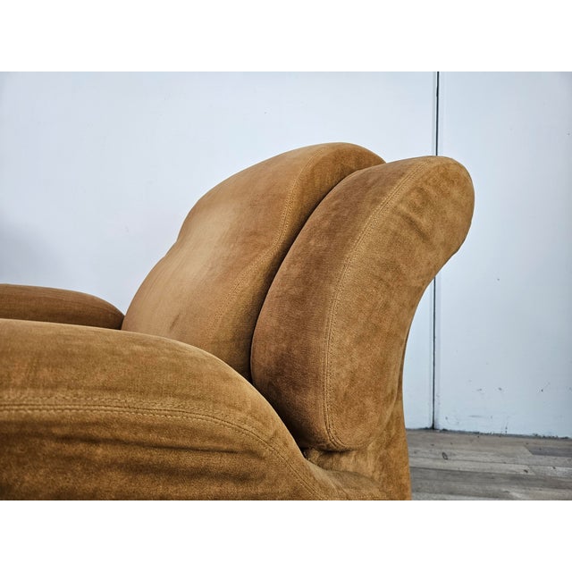 Tan Large Fabric Lounge Chairs, 1970, Set of 2 For Sale - Image 8 of 13