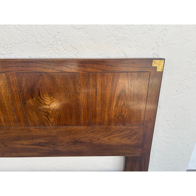 Campaign Henredon Scene-One Campaign Style King Size Headboard For Sale - Image 3 of 6