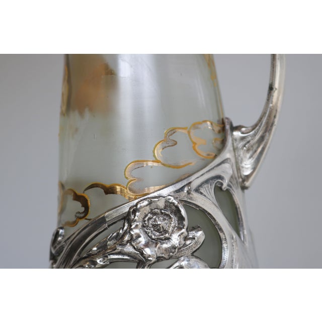 Antique French Art Nouveau Decanter by J. Barian, 1900 For Sale - Image 3 of 13