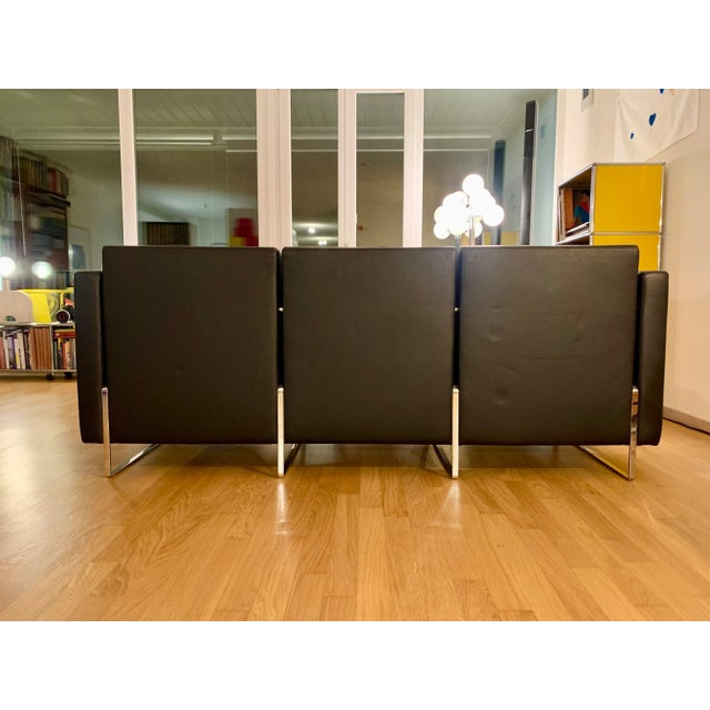 Black Domino Sofa in Leather by Norbert C. Nowotny for Dietiker, 2000s For Sale - Image 8 of 14