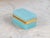 Turquoise Opaline Rectangular Box With Brass Mounts, France Early 20th C. For Sale - Image 4 of 7