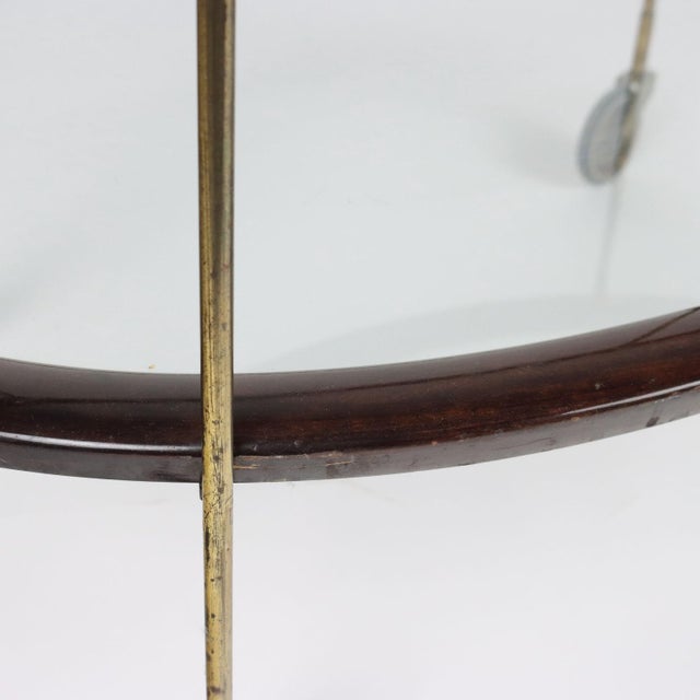 Wood Vintage Woode & Glass Trolley, 1950s For Sale - Image 7 of 10