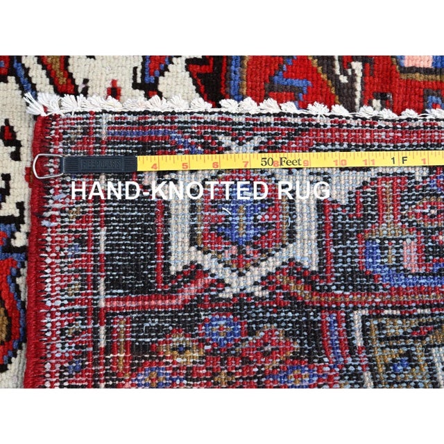 1960s Red Vintage Semi Antique Persian Rug For Sale - Image 12 of 12