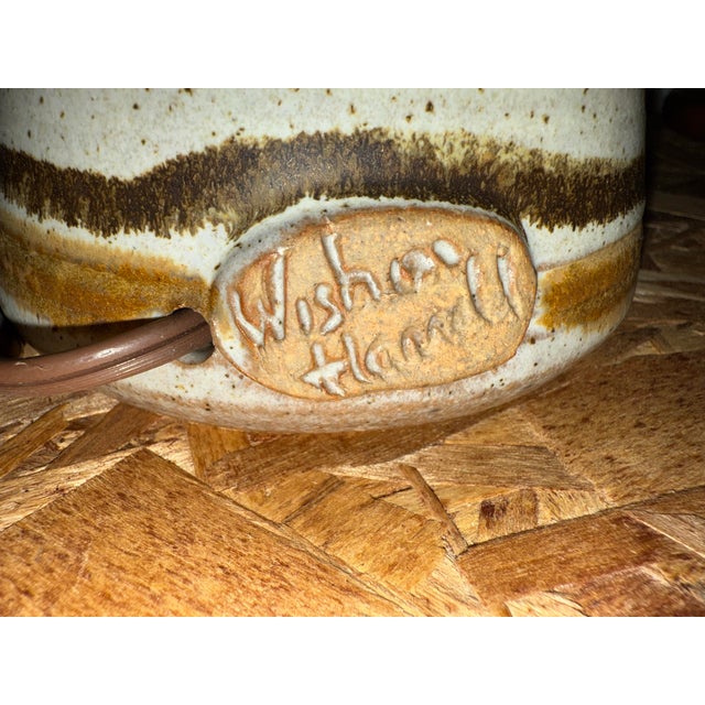 Early California Wishon Harrell Studio Stoneware Pottery Ceramic Lamp For Sale - Image 6 of 9