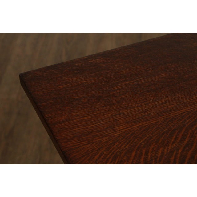 Stickley Gustav Stickley Mission Oak Trestle Table For Sale - Image 4 of 12