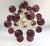 Italian sputnik chandelier with 24 amethyst Murano glass globes carefully hand blown with bubbles inside the glass using...
