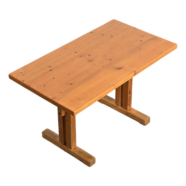 Pine Dining Table for Les Arcs, France, 1970s For Sale