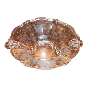 Mid 20th Century Heisey Orchid Etch Footed Jam Jelly Dish