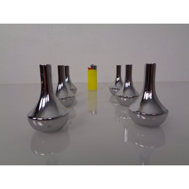 Chrome-Plated Candleholders by Quist, Germany, 1960s, Set of 6 For Sale - Image 6 of 12