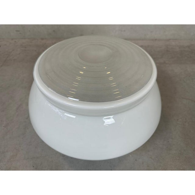 Metal Art Deco Hanging Lamp - Opaline For Sale - Image 7 of 14