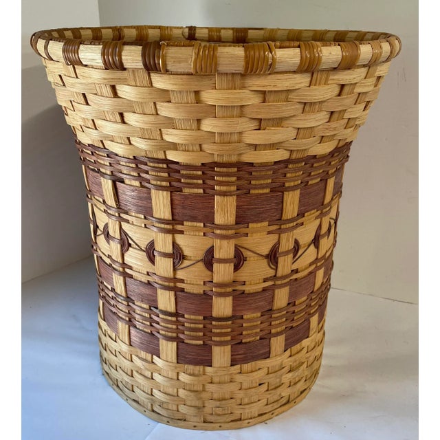 Vintage Tall Waste Basket or Planter Basket For Sale - Image 4 of 7