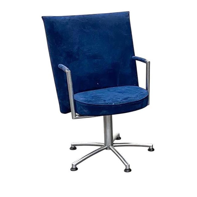 A fabulously Danish modern office chair designed by J. Foersom & P. Hiort-Lorenzen and produced by Erik Jorgensen, circa...