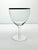 1960s Mid-Century Vintage Minimalist 6 Silver Rim Wine Glasses For Sale - Image 4 of 6