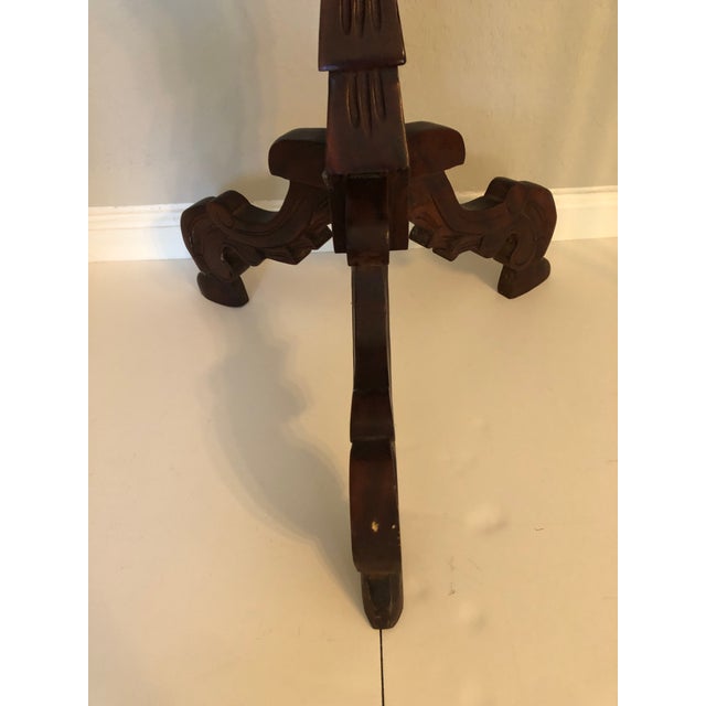 Early 20th Century Vintage Carved Winged Dragon Pedestal or Plant Stand For Sale - Image 5 of 10