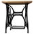 Wood Antique Industrial Style Cast Iron Side Table, 1900s For Sale - Image 7 of 10