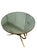 Metal Baker Furniture Sculptural Gilt Metal Round Antiqued Mirror Accent Table For Sale - Image 7 of 10