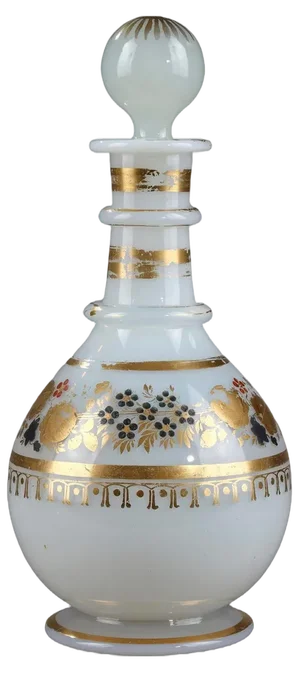 White Opaline Bottle by Desvignes, 1820s
