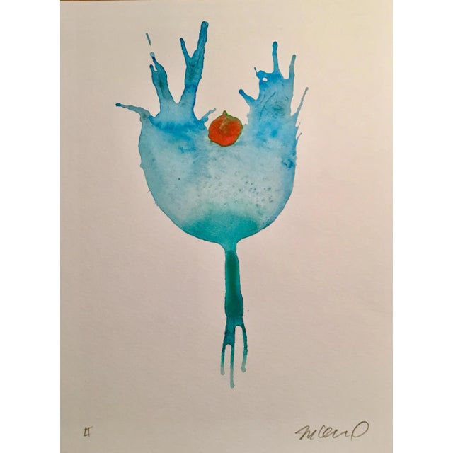 "Blueberry" Watercolor Painting For Sale