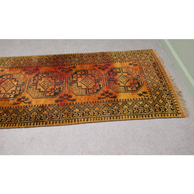 1930s Vintage Hall Runner Rug with Pattern, 1930 For Sale - Image 5 of 8