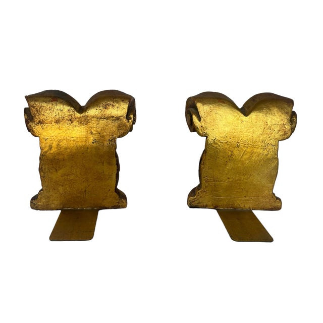 1960s 1960s Italian Neoclassical Gilded Bookends - a Pair For Sale - Image 5 of 6