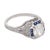 1920s 1920s Art Deco Gia 1.52 Carat Diamond Sapphire Platinum Engagement Ring, Size 6.75 For Sale - Image 5 of 5