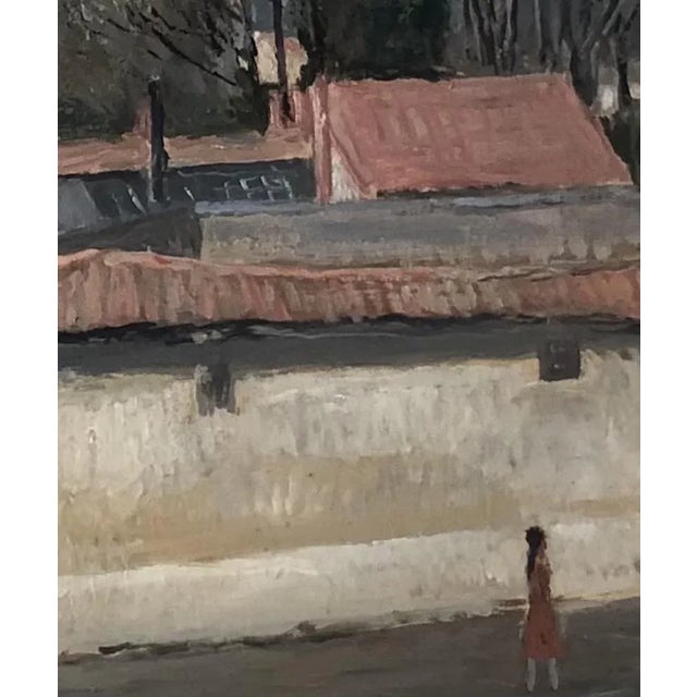 1950s Eugène Louis Martin, Paysage animé, 1953, Oil on Canvas, Framed For Sale - Image 5 of 11