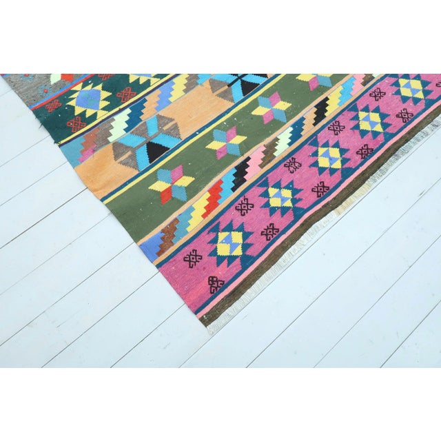 1960s Vintage Sivas Kilim Rug For Sale - Image 5 of 13
