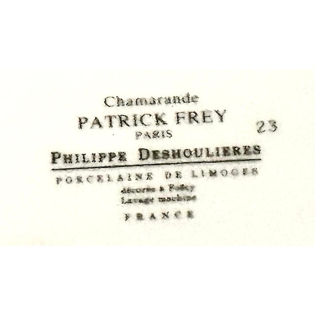 Vintage Large Porcelain Serving Platter Designed by Patrick Frey for Philippe Deshoulières, Part of a Collection Made in Limoges, France. For Sale - Image 4 of 4