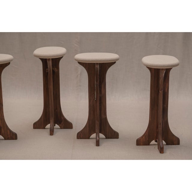 Brutalist Bar Stools, 1960s, Set of 4 For Sale - Image 4 of 17